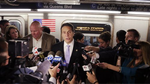 New York Governor Andrew Cuomo addresses media over the alleged plot. (AAP)