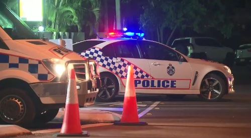 Police at the scene during the siege. Picture: 9NEWS