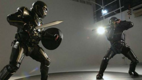 Two kitted out warriors battle in UWM armour (Image courtesy of UWM) 