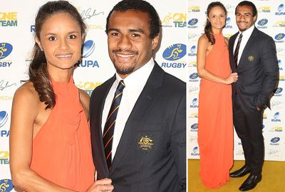 Will Genia, with his wife Vanessa.