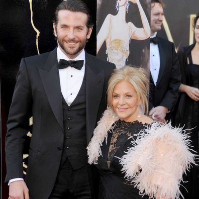 Actor Bradley Cooper and mom Gloria Cooper arrive at the Oscars at Hollywood & Highland Center on February 24, 2013.