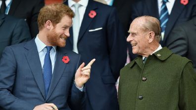 Prince Harry and Prince Philip.