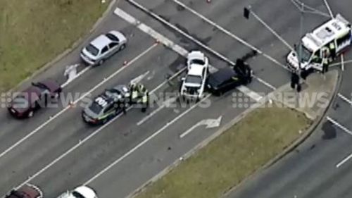The driver of the Toyota Corolla was taken to hospital as a precaution. (9NEWS)