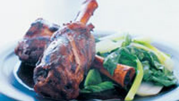 Lamb shanks in five-spice, tamarind and ginger