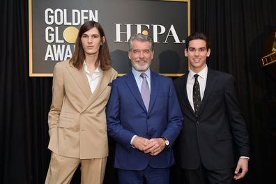 Golden Globes, Pierce Brosnan, sons, Dylan Brosnan, Paris Brosnan