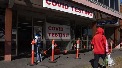 Campsie COVID testing clinic in Sydney.