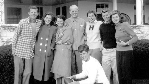 The Kennedy family has been living at Hyannis Port for generations. This photo shows them in 1948.