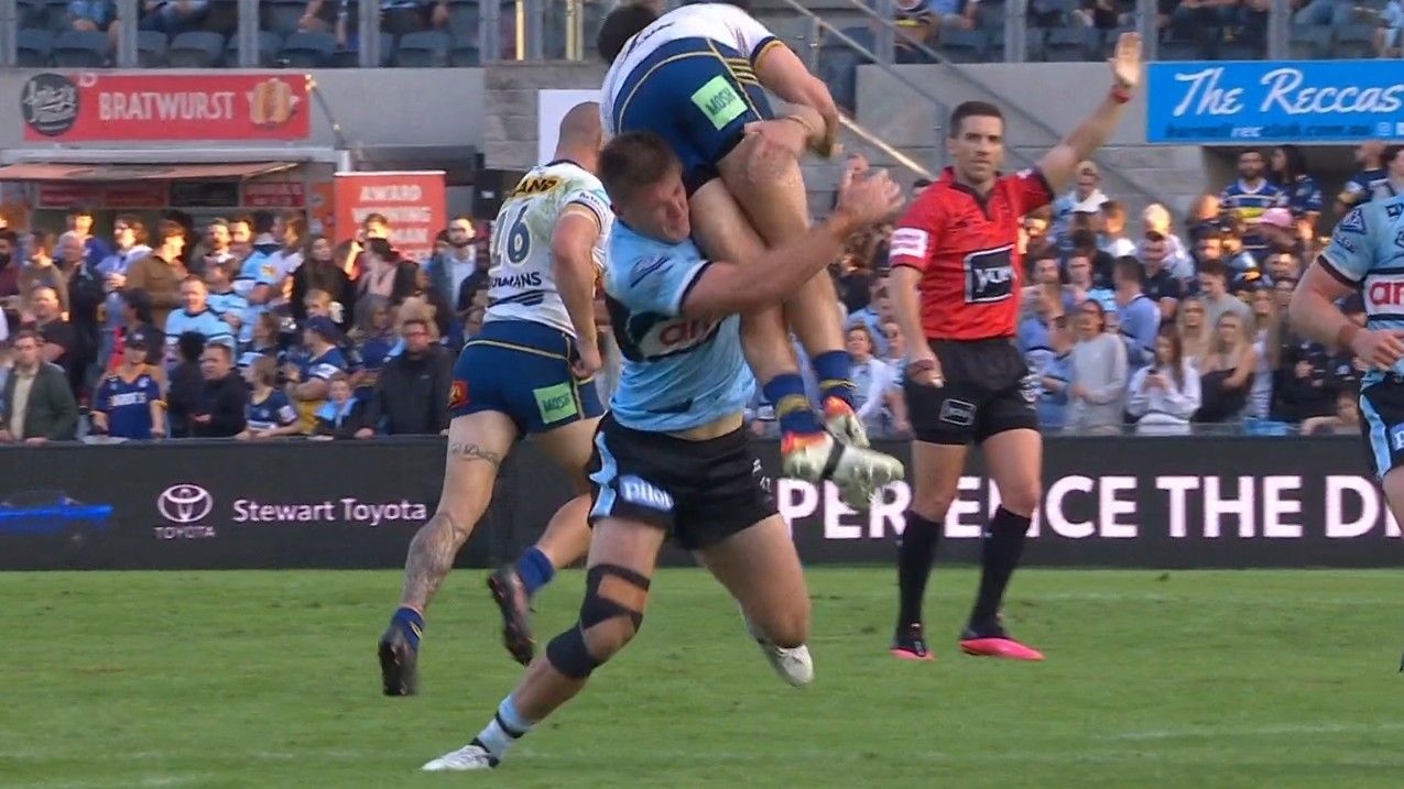 Teig Wilton facing NRL suspension after late tackle on Mitchell Moses