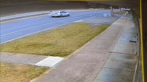 A teenage driver was caught on CCTV speeding on an Adelaide road in the wrong direction yesterday. Picture: Supplied.