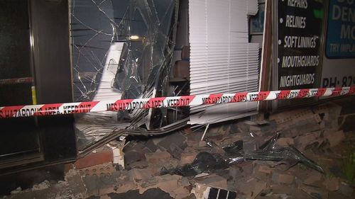 A family-owned business in Adelaide has been damaged after a 17-year-old P-plater lost control of the car he was driving. The Denture Clinic at Hove was partly reduced to rubble after the wall collapsed at about 1.30am this morning.