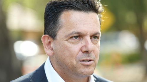 Nick Xenophon is trailing Liberal MP Vincent Tarzia in the seat of Hartley, polls show. (AAP)