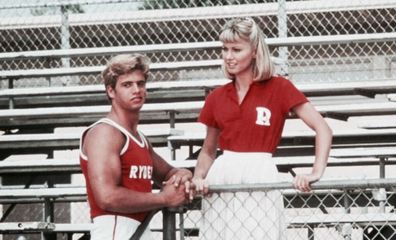 Lorenzo Lamas and Olivia Newton-John in Grease.