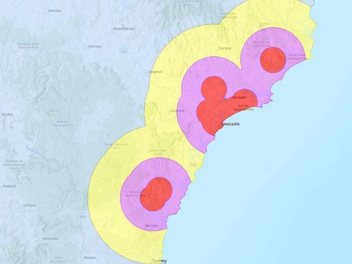 Exclusion zones now run from Sydney to the Central Coast. All hives inside the red zones will be euthanised by officials.