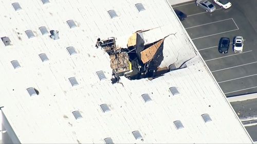 A F-16 fighter jet smashes into commercial building in the US.