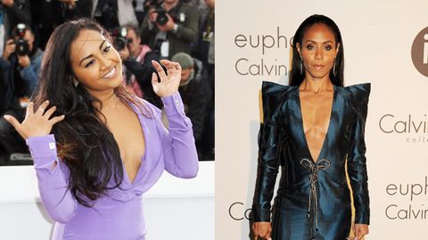 How low can you go? Jessica Mauboy and Jada Pinkett-Smith's epic plunging necklines at Cannes