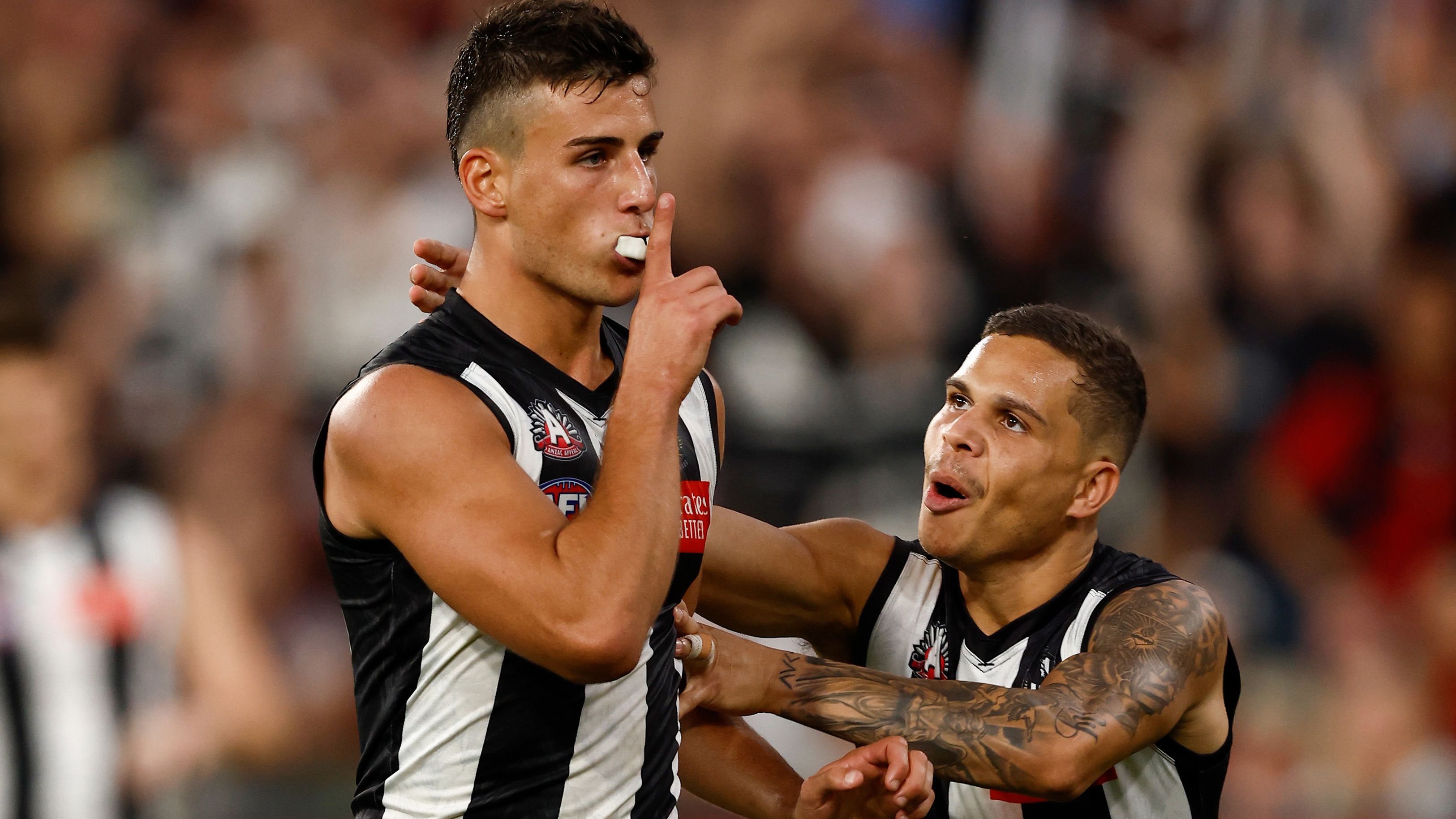 Young star Nick Daicos fires Collingwood to stunning Anzac Day comeback over Bombers