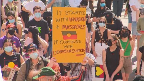 Sydney Invasion Day march Australia Day January 26 2022