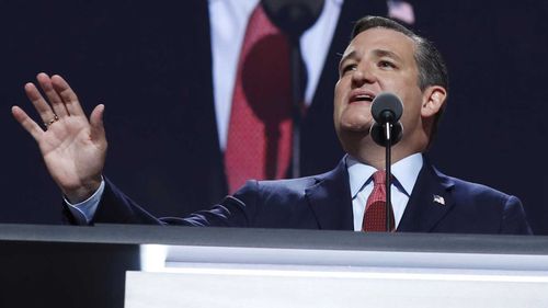 Ted Cruz during his RNC speech. (AP)