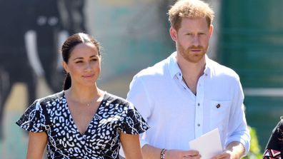 Meghan Markle and Prince Harry on tour in Africa.