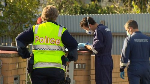 Police at the scene in September last year. Picture: 9NEWS