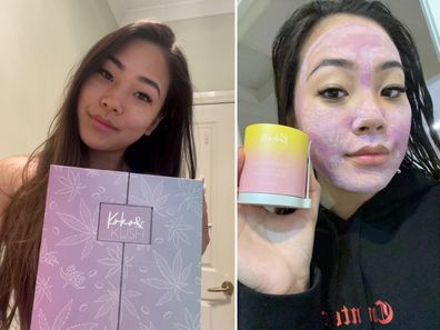 Cindy Lim with her first products.