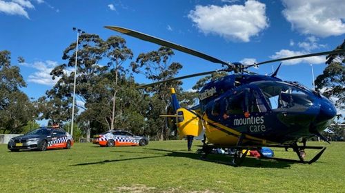 The girl was airlifted to The Children's Hospital at Westmead.