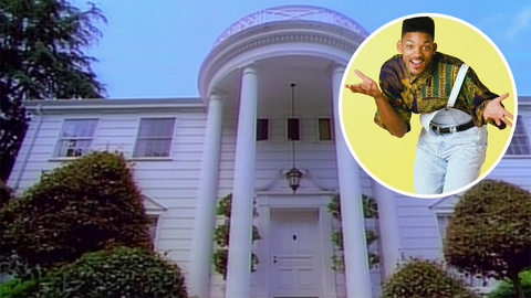 Inside the Colonial-style mansion in Brentwood, Los Angeles, featured in The Fresh Prince of Bel-Air.