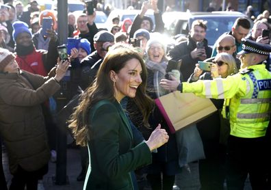 Kate, Princess of Wales visits Kirkgate Market in Leeds, England, Tuesday Jan. 31, 2023, to meet vendors and members of the public.