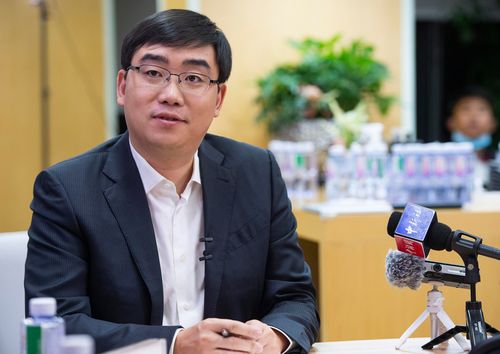 Cheng Wei, chairman and chief executive officer of Beijing Xiaoju Keji Didi Dache Co., speaks during an interview in 2020 in Beijing, China.