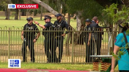 Police have spent hours scouring parklands in Adelaide after a stranger allegedly approached a boy during a game of cricket in an abduction attempt.﻿
