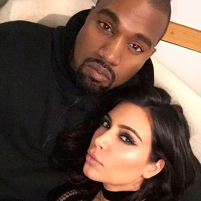 Kanye West and Kim Kardashian.