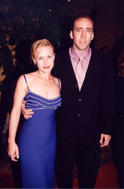 Patricia Arquette & Nicolas Cage during City of Angels '98 in Los Angeles, California, United States.
