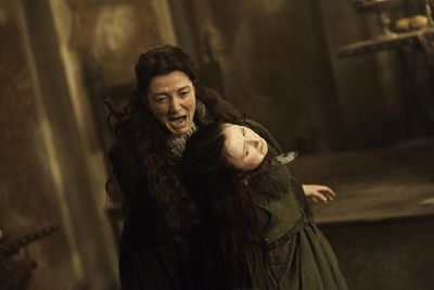 Eliciting millions of "WTFs" and compulsive weeping around the world, "The Red Wedding" was one of the most talked-about TV moments of the year.<br/><br/>The brutal, heart-breaking massacre saw the graphic slaughtering of Robb Stark (Richard Madden), his mother Catelyn Stark (Michelle Fairley) and worst of all, pregnant Talisa Stark (Oona Chaplin) and her unborn baby. Still devastating.