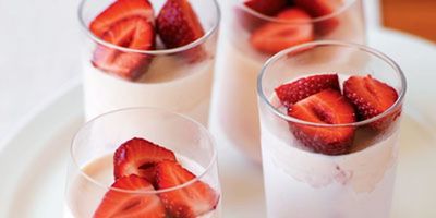 Recipe: <a href=" http://kitchen.nine.com.au/2016/05/19/12/57/strawberry-parfait" target="_top">Strawberry parfait</a>