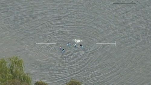 The woman's car remains in the river tonight. (NSW Police)