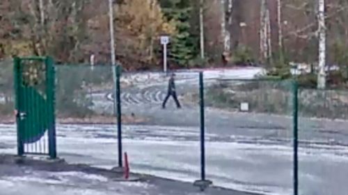 Grab taken from video distributed by the Norwegian police in 2019 shows a pedestrian which the police wants to talk to. The CCTV was filmed outside Tom Hagen's workplace.