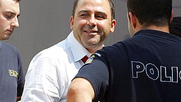 Tony Mokbel and Greek police (AAP)