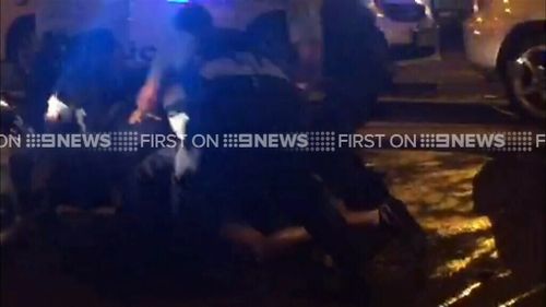 Police at the scene. (9NEWS)