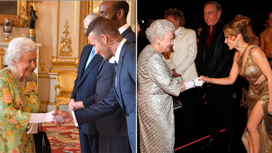 The Queen, David Beckham and Kylie Minogue