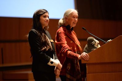 Dr. Anna Katogiritis with Dr. Jane Goodall