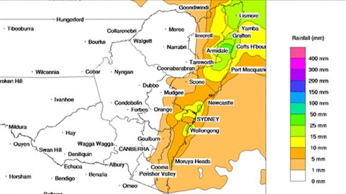 Rain radar for Friday July 22