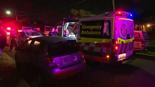 Paramedics treated the boy in an ambulance before he was taken to hospital. (9NEWS)