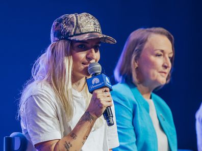 G Flip promoting AFC Asian Women's Cup in Sydney 