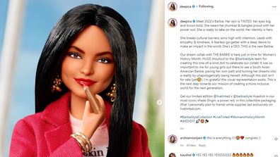 South Asian American beauty brand Live Tinted collaborated with Barbie to create the limited edition, first ever South Asian Barbie doll.