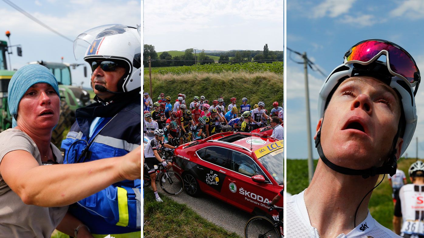 Tour de France director lashes out at protestors after tear gas halts race