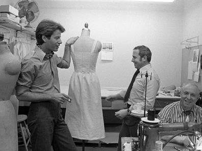 Calvin Klein in his workroom in the early years of his career.