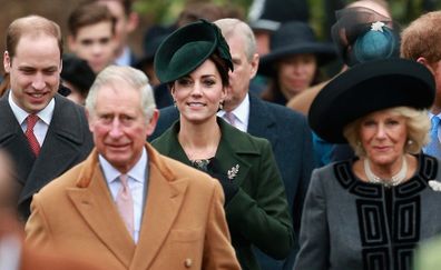 Prince Charles and Prince William with Camilla and Kate