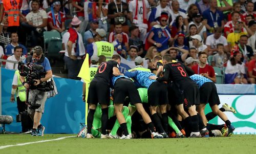 The video came in the hours after Croatia overcame Russia in the 2018 World Cup quarter-final stage, and Vukojevic's accreditation has been revoked. Picture: AAP.