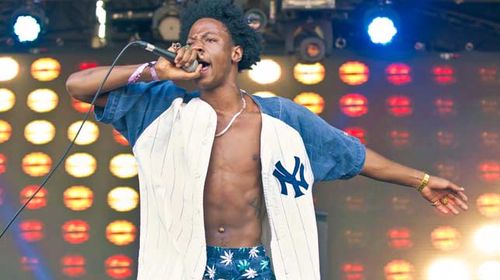 US rapper Joey Bada$$ performs at Lovebox 2014 at Victoria Park in London in July 2014. (Getty)