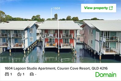 Property studio waterfront apartment affordable bargain real estate Queensland South Stradbroke